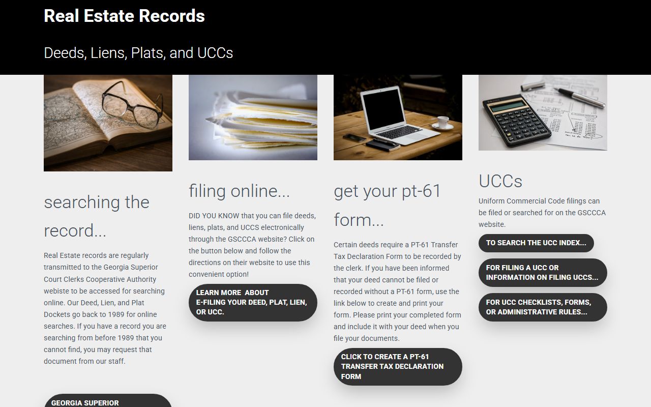Terrell County court records real estate records page