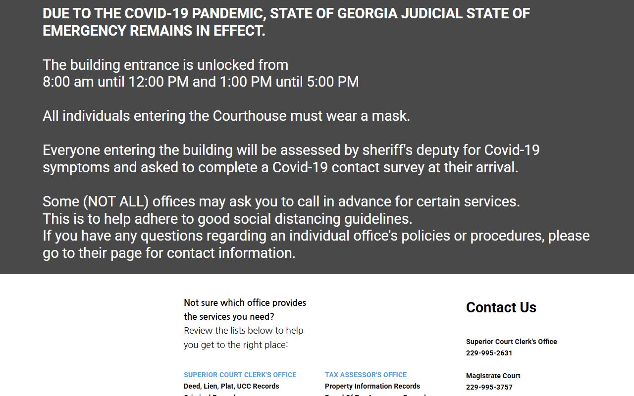 Terrell County court records courthouse annex service routing