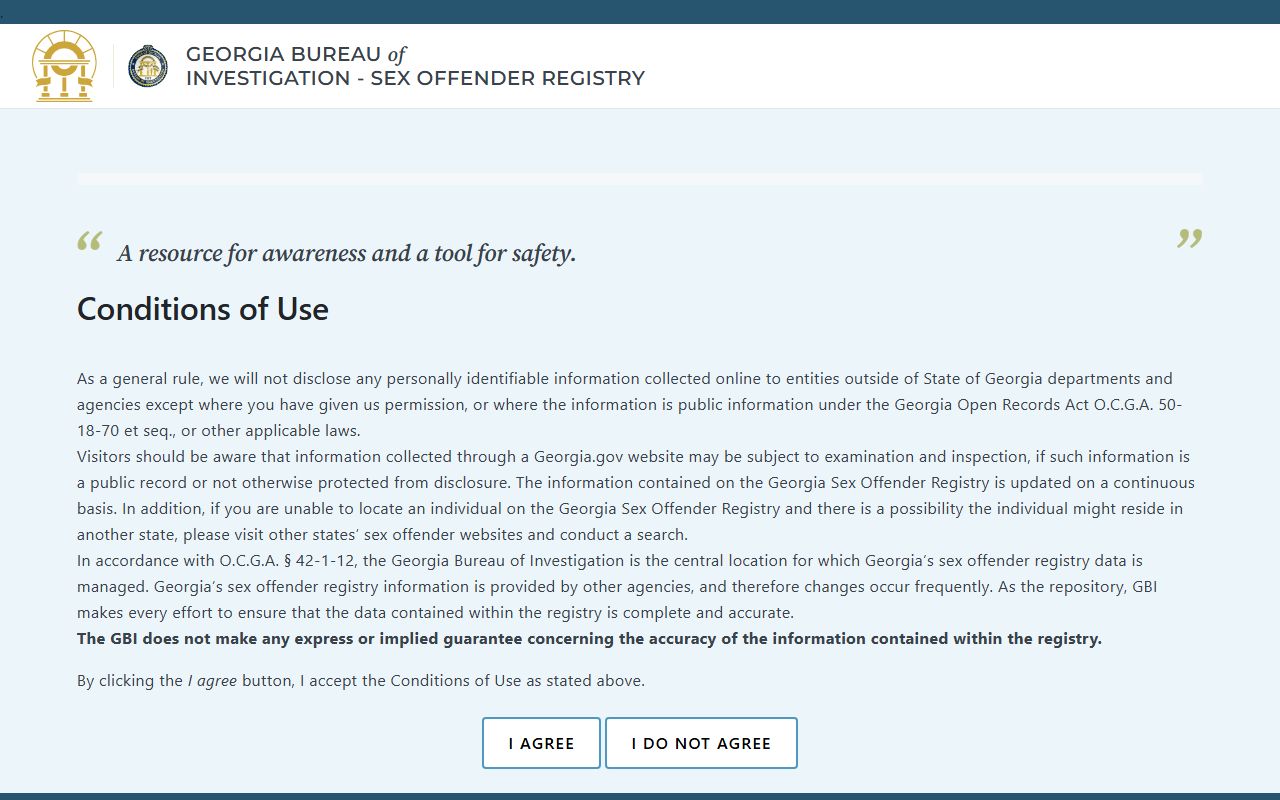 Terrell County warrant records GBI public registry search source